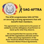 AFM Congratulates SAG-AFTRA on Agreement with AMPTP